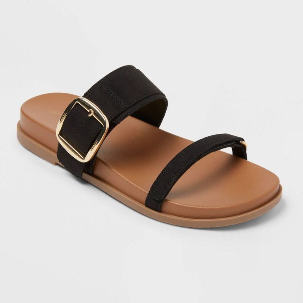 Women's Tyler Slide Sandals - Universal Thread Black 10